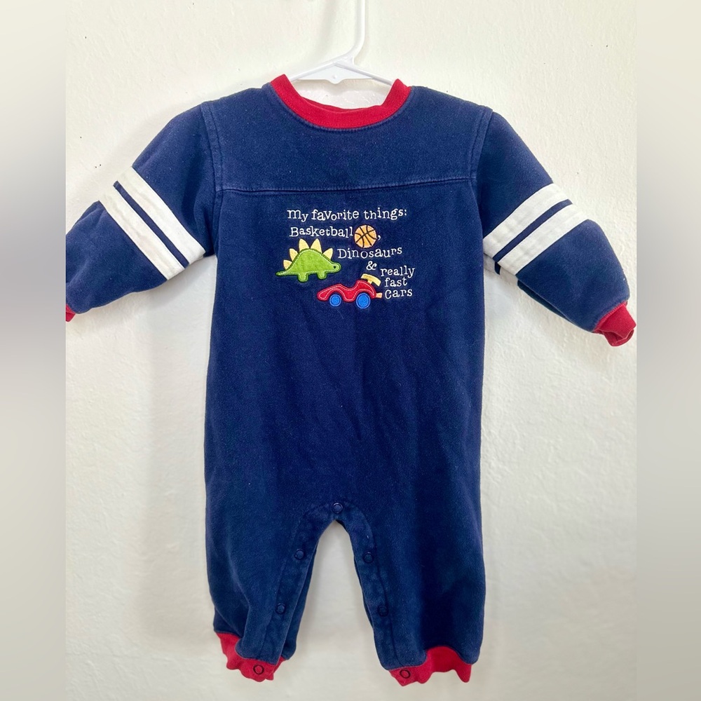 Carters Vintage Onesie with dinosaur and car